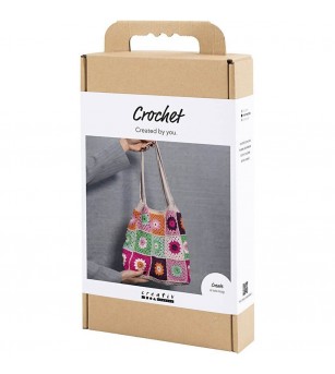 Kit de croșetat, geantă colorată - Lucru manual pentru adulți
