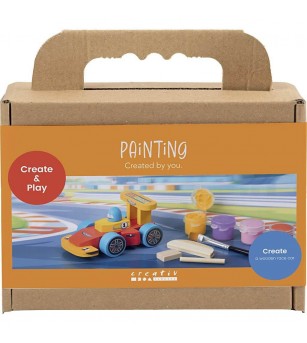 Mini kit creativ de pictură, Mașină de curse - Seturi de pictura și desenat