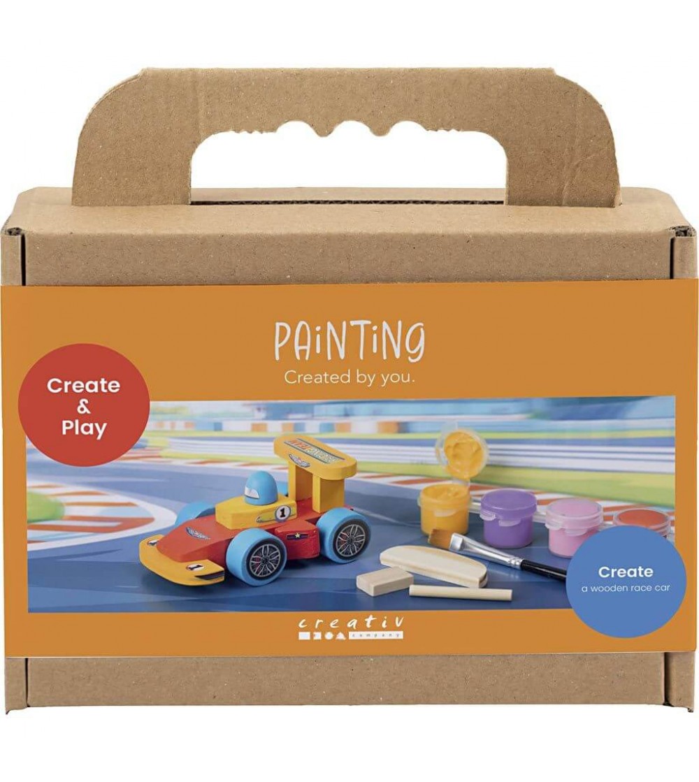 Mini kit creativ de pictură, Mașină de curse - Seturi de pictura și desenat