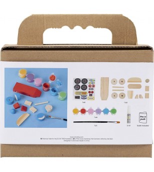 Mini kit creativ de pictură, Mașină de curse - Seturi de pictura și desenat