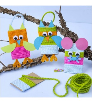 Mini kit creativ, Șoricei și bufnițe - Lucru manual pentru copii