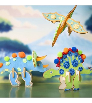 Mini kit creativ cu plastilina Foam Clay - Dinozauri - Seturi creative DIY