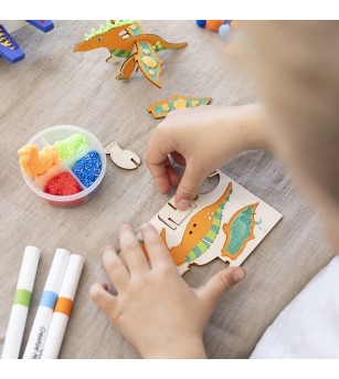 Mini kit creativ cu plastilina Foam Clay - Dinozauri - Seturi creative DIY