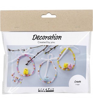 Mini kit creativ, ouă de Paște cu mărgele și puișori - Seturi Paște