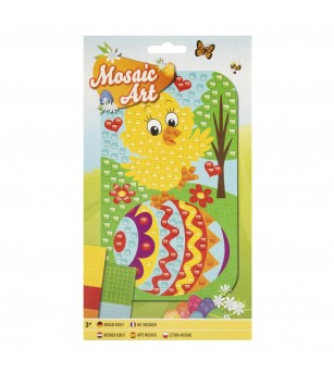 Kit creativ mozaic de Paște, Puișor - Mozaic copii