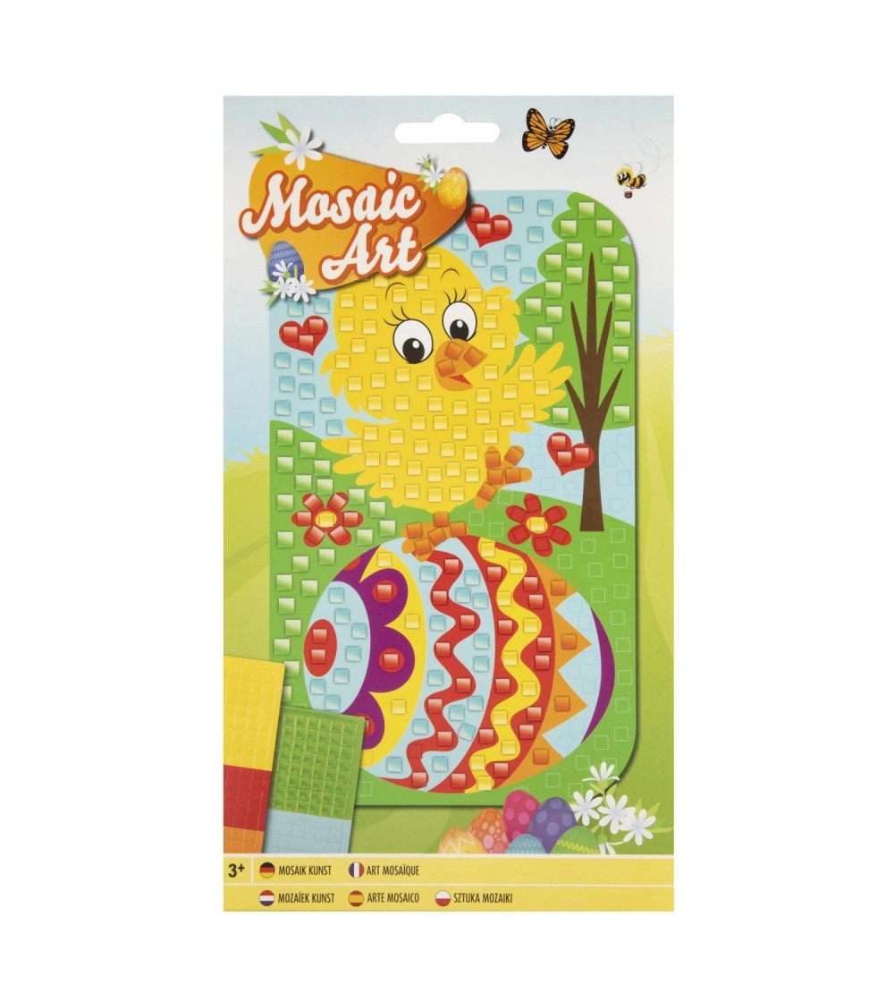 Kit creativ mozaic de Paște, Puișor - Mozaic copii