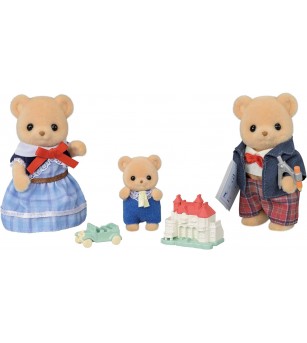 Figurine Sylvanian Families 5851- Familia de ursuleți Biscuit - Figurine