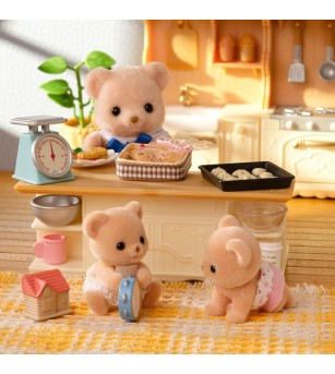 Figurine Sylvanian Families 5853 - gemenii ursuleți Biscuit - Figurine