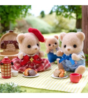 Figurine Sylvanian Families 5852 - picnic în familie cu frații Biscuit - Figurine
