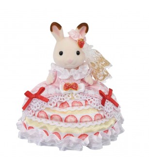 Figurina Sylvanian Families 5847 - rochia magică cu tort de căpșuni a Freyei - Figurine