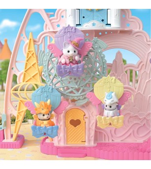 Sylvanian Families 5841 - Parcul de distracții Baby Dream și figurină iepuraș - Figurine