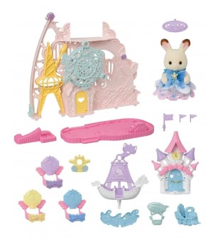 Sylvanian Families 5841 - Parcul de distracții Baby Dream și figurină iepuraș - Figurine