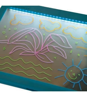 Tabletă de desen cu lumină Kidywolf, Moulin Roty - Sevalet copii și tablă de scris