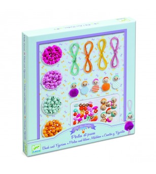 Atelier creativ Margele si figurine, Djeco - Seturi cu mărgele și brățări