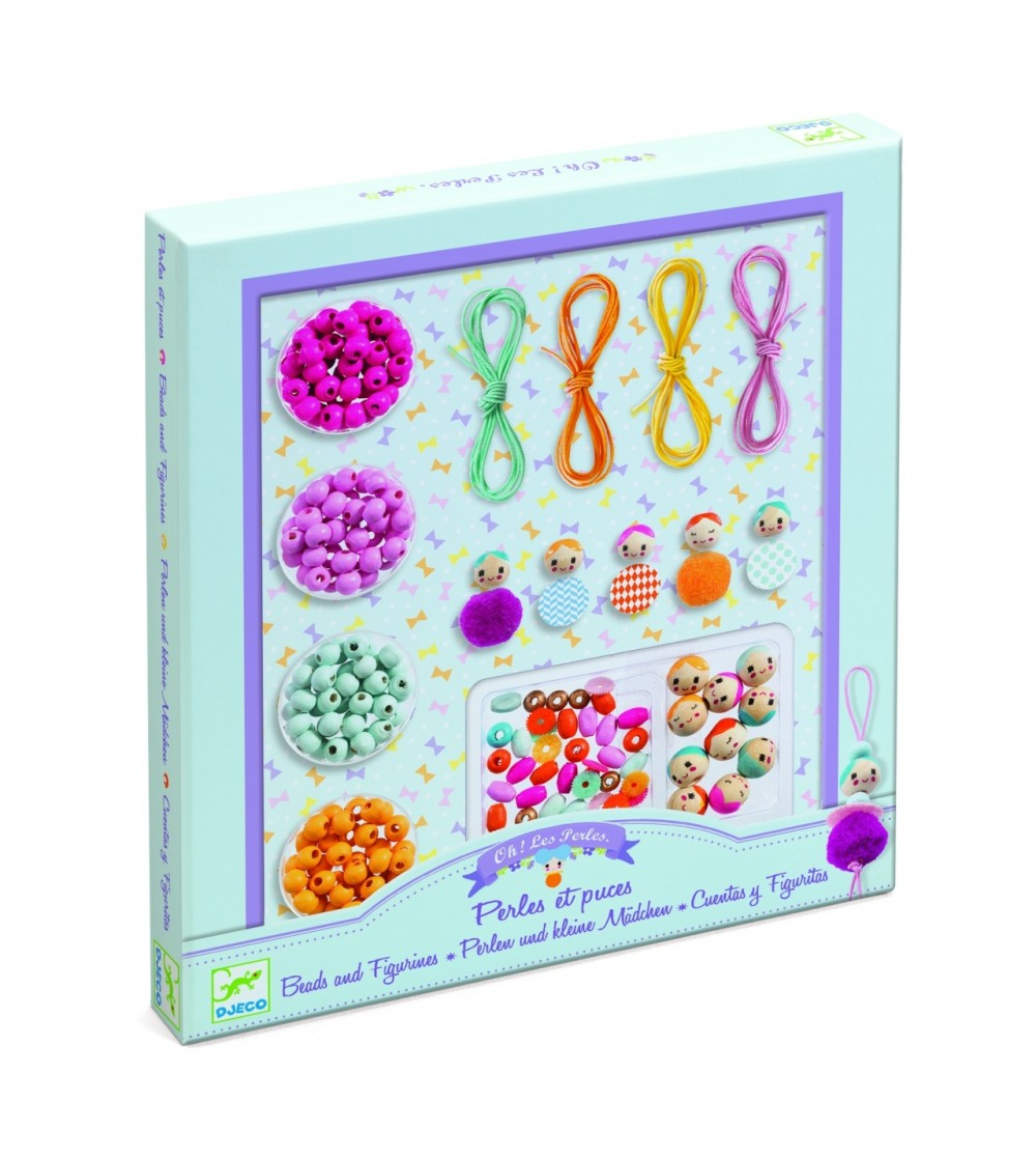 Atelier creativ Margele si figurine, Djeco - Seturi cu mărgele și brățări