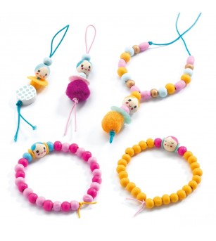 Atelier creativ Margele si figurine, Djeco - Seturi cu mărgele și brățări