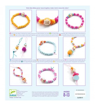 Atelier creativ Margele si figurine, Djeco - Seturi cu mărgele și brățări