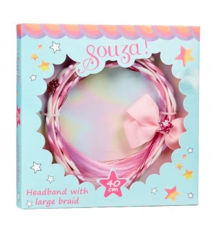 Bentita cu extensie impletita si funda, Souza! - Costume de carnaval