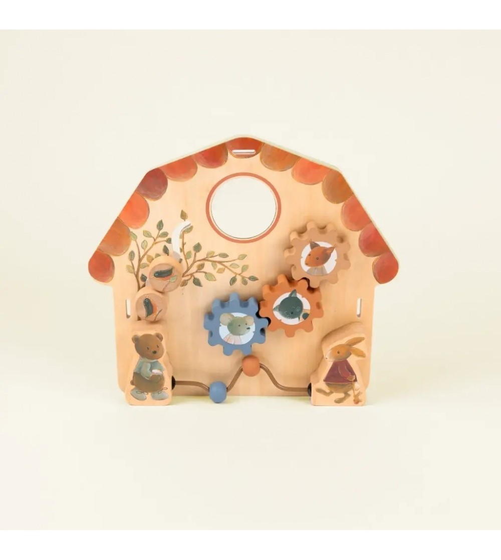 Casuta din lemn cu activitati, Egmont Toys - Jucării de lemn si Montessori