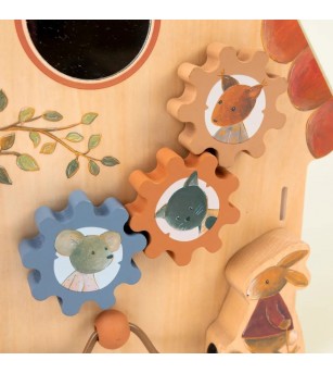 Casuta din lemn cu activitati, Egmont Toys - Jucării de lemn si Montessori