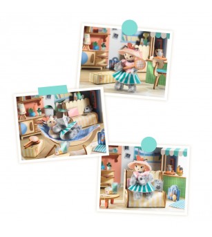 Casuta miniaturala de asamblat si colorat Mia, Djeco - Seturi creative DIY