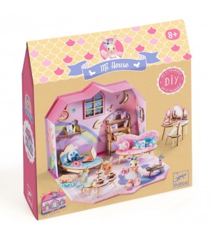 Casuta miniaturala de asamblat si colorat Rosie, Djeco - Seturi creative DIY