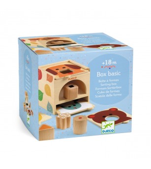 Cutie sortatoare Basic Box, Djeco - Jucării de lemn si Montessori