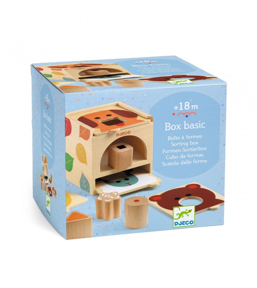 Cutie sortatoare Basic Box, Djeco - Jucării de lemn si Montessori