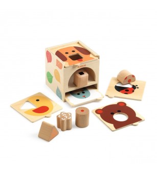 Cutie sortatoare Basic Box, Djeco - Jucării de lemn si Montessori