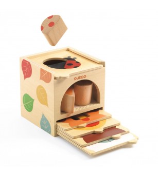 Cutie sortatoare Basic Box, Djeco - Jucării de lemn si Montessori