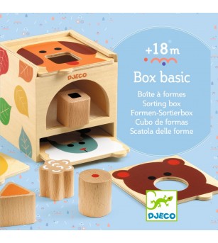 Cutie sortatoare Basic Box, Djeco - Jucării de lemn si Montessori