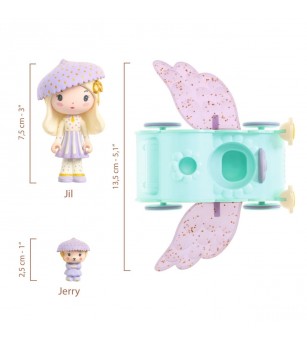 Figurina Tinyly Jil & Jerry, Djeco - Figurine