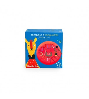 Instrument muzical Toba metalica rosie, Moulin Roty - Tobe copii