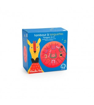 Instrument muzical Toba metalica rosie, Moulin Roty - Tobe copii