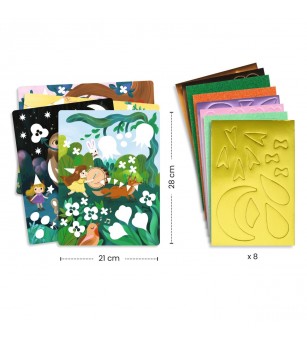 Joc creativ Colaj cu stickere din spuma, Djeco - Stickere copii și abțibilduri