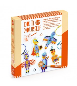 Joc creativ DIY Brelocuri eroi, Djeco - Seturi creative DIY