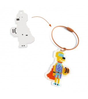 Joc creativ DIY Brelocuri eroi, Djeco - Seturi creative DIY