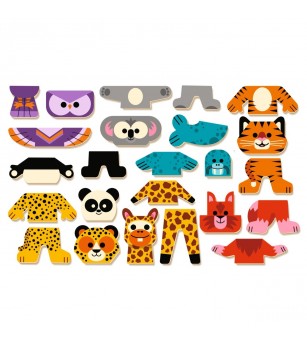 Joc cu magneti Mix'n'match, Djeco - Jucării creativ-educative