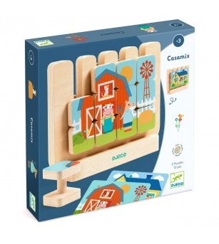 Joc de reconstruit imagini Casamix, Djeco - Jucării de lemn si Montessori