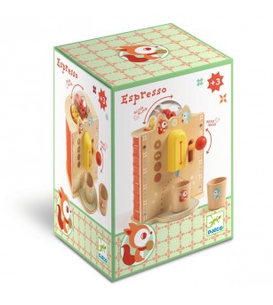Joc de rol Espressor din lemn, Djeco - Bucătărie copii
