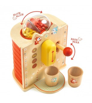 Joc de rol Espressor din lemn, Djeco - Bucătărie copii