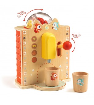 Joc de rol Espressor din lemn, Djeco - Bucătărie copii