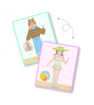 Joc educativ cu magnet de imbracat personaje, Djeco - Jucării creativ-educative