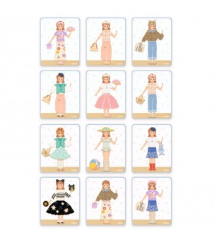 Joc educativ cu magnet de imbracat personaje, Djeco - Jucării creativ-educative
