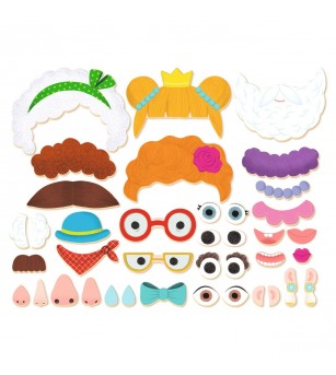 Joc magnetic creativ Portrete, Djeco - Jucării creativ-educative