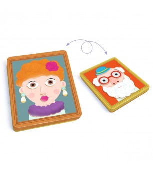 Joc magnetic creativ Portrete, Djeco - Jucării creativ-educative