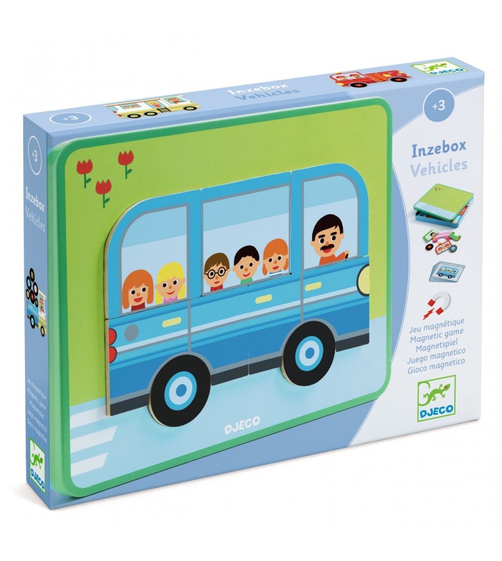 Joc magnetic cu Vehicule, Djeco - Jucării creativ-educative
