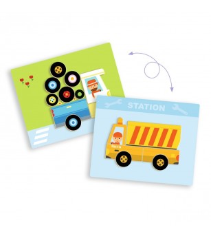 Joc magnetic cu Vehicule, Djeco - Jucării creativ-educative