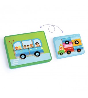 Joc magnetic cu Vehicule, Djeco - Jucării creativ-educative