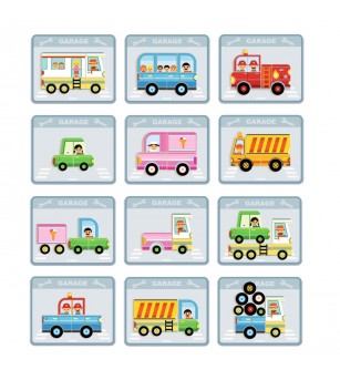Joc magnetic cu Vehicule, Djeco - Jucării creativ-educative